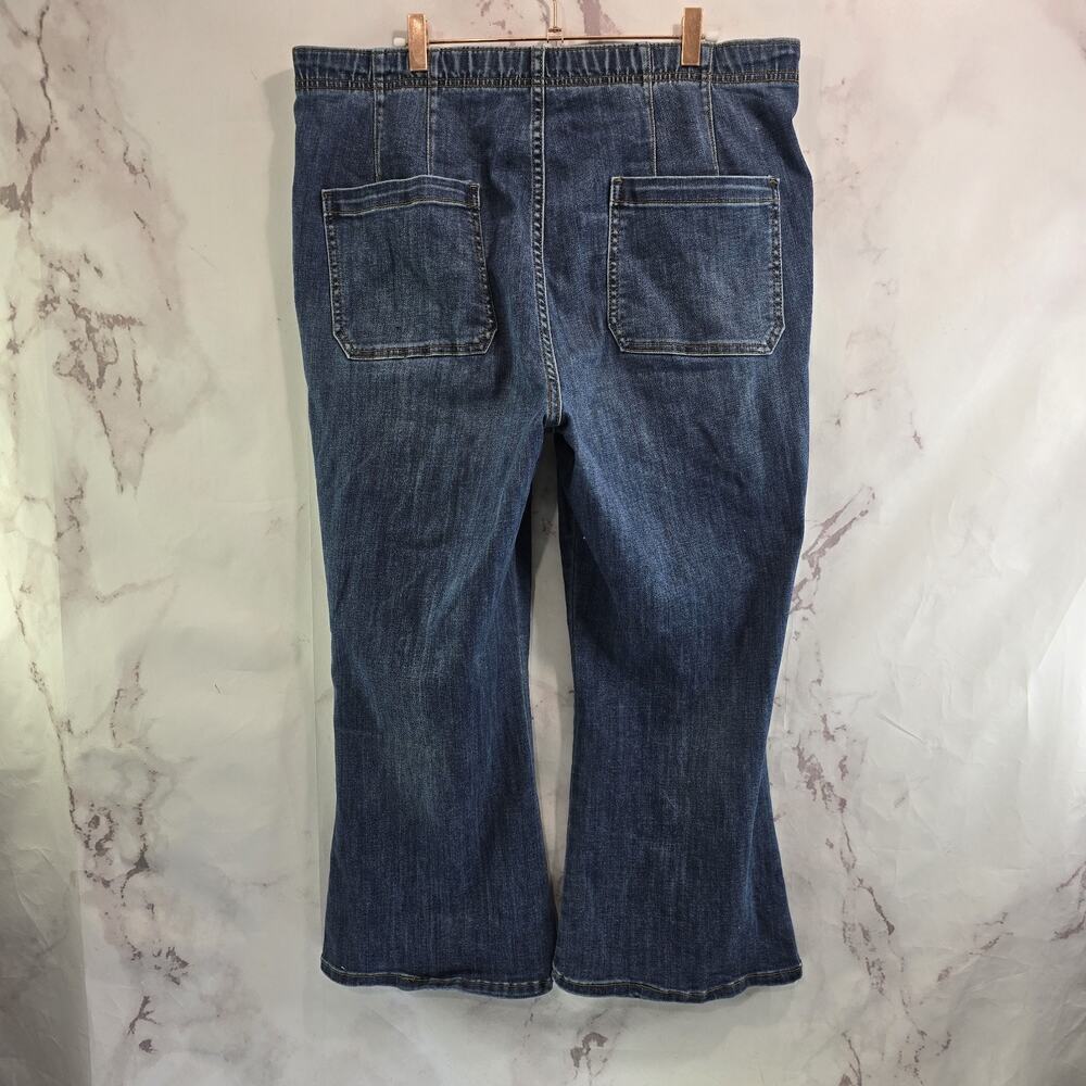 Pilcro Jeans Womens XL Boot Cut High Rise Dark Wash Denim Anthropologie Pull On